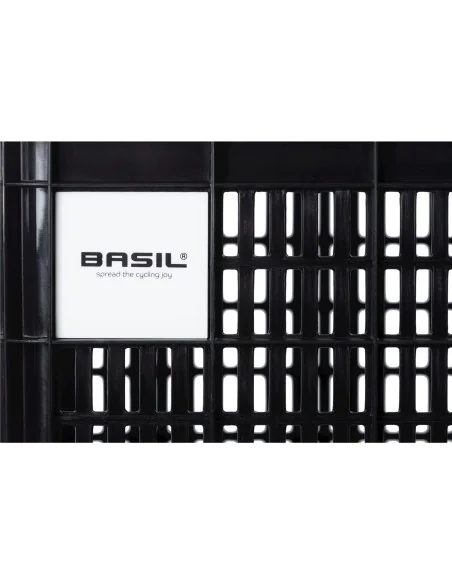 Basil fietskrat L 40L recycled zwart