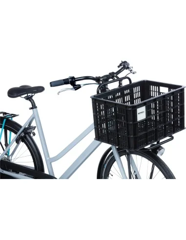 Basil fietskrat L 40L recycled zwart