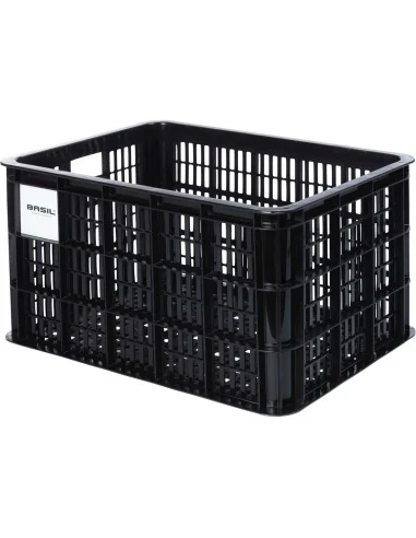 Basil fietskrat L 40L recycled zwart