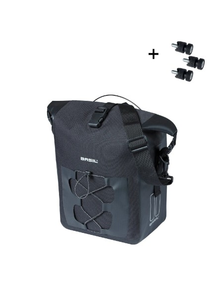 Basil fietstas enkel Navigator MIK Studs M zwart 14L