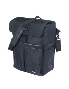 Basil schoudertas Move MIK Hooks zwart 15L