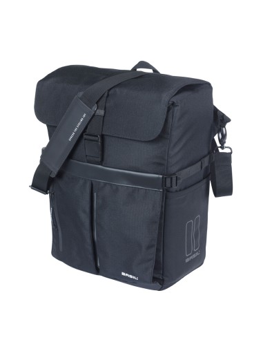 Basil schoudertas Move MIK Hooks zwart 15L