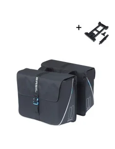 Basil fietstas dubbel Forte zwart MIK 35L