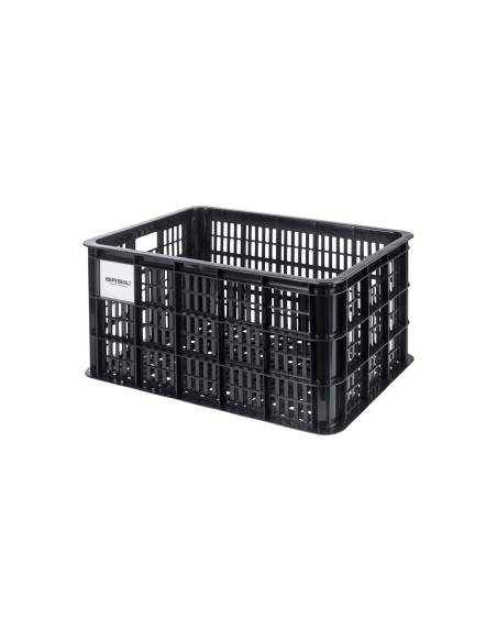 Basil fietskrat L MIK 40L recycled zwart