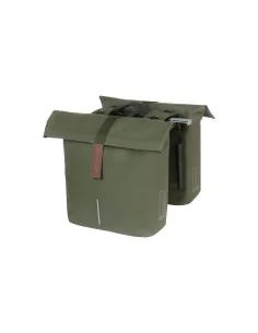 Basil fietstas dubbel City moss green MIK 28-32L