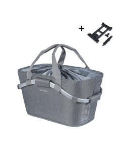 Basil mand rear 2day MIK 22L grey melee 20x38x17cm