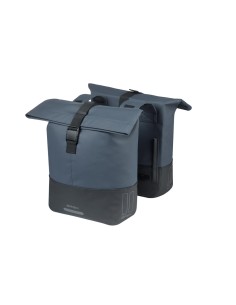 Basil fietstas dubbel Cove marine blauw/zwart 28-32L