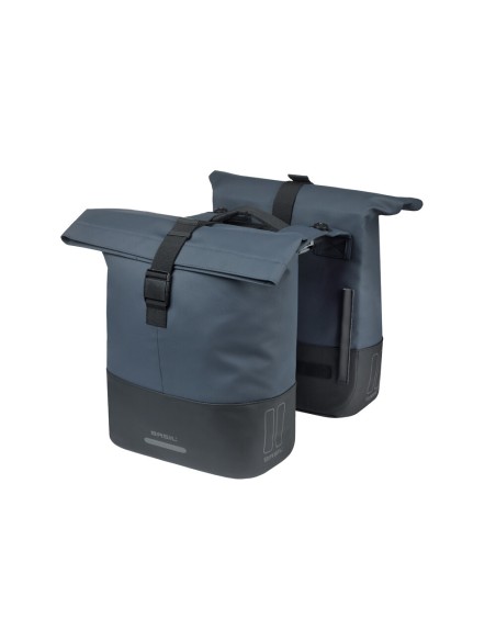 Basil fietstas dubbel Cove marine blauw/zwart MIK 28-32L