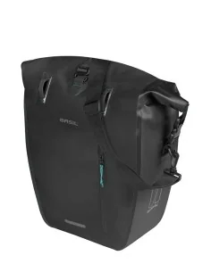 Basil fietstas enkel Rivo L MIK Hooks zwart 25-31L