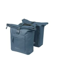 Basil fietstas dubbel Brooklyn marine blauw MIK 41L