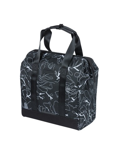 Basil shoppertas Grand Flower MIK Hooks zwart 23L