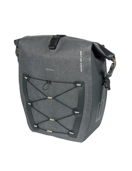 Basil fietstas enkel Navigator Storm L MIK Hooks zwart 31L