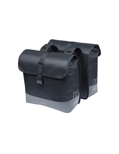 Basil fietstas dubbel Mara Evo XL zwart 38-46L