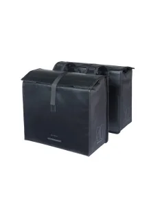 Basil fietstas dubbel Urban Load Pro zwart 50-64L