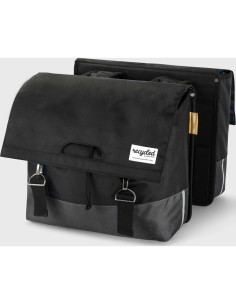 Urban Proof fietstas dubbel recycled zwart grijs 40L