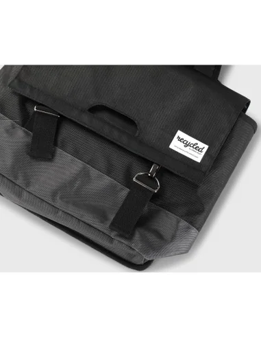 Urban Proof fietstas dubbel recycled zwart grijs 40L