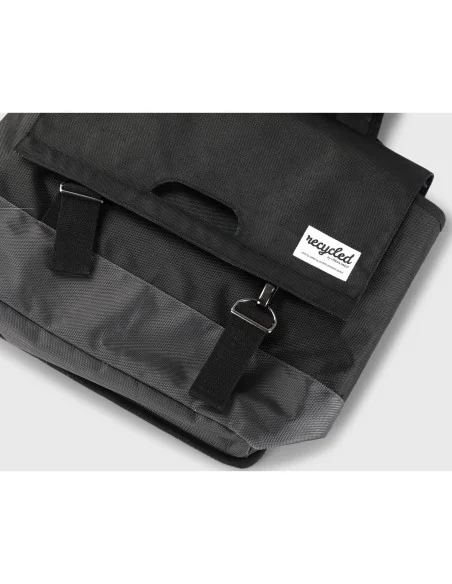 Urban Proof fietstas dubbel recycled zwart grijs 40L