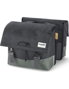Urban Proof fietstas dubbel recycled groen grijs 40L