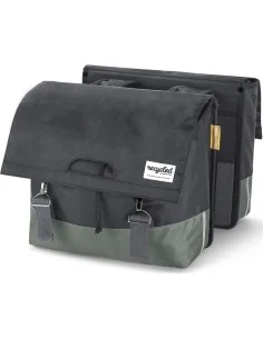 Urban Proof fietstas dubbel recycled groen grijs 40L
