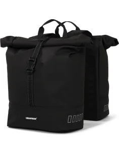 Urban Proof fietstas dubbel Rolltop bag recycled zwart 38L