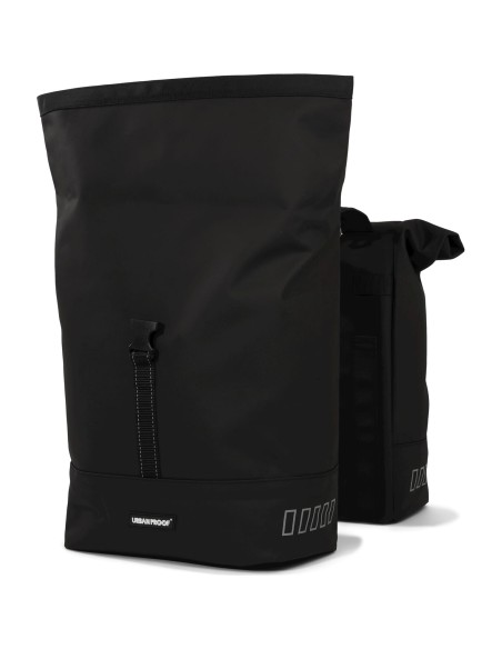 Urban Proof fietstas dubbel Rolltop bag recycled zwart 38L
