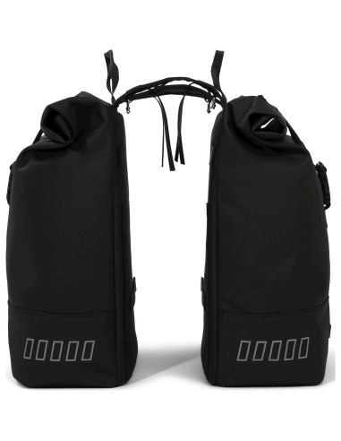 Urban Proof fietstas dubbel Rolltop bag recycled zwart 38L