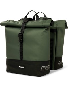 Urban Proof fietstas dubbel Rolltop bag recycled groen 38L