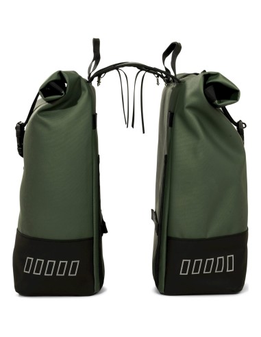 Urban Proof fietstas dubbel Rolltop bag recycled groen 38L