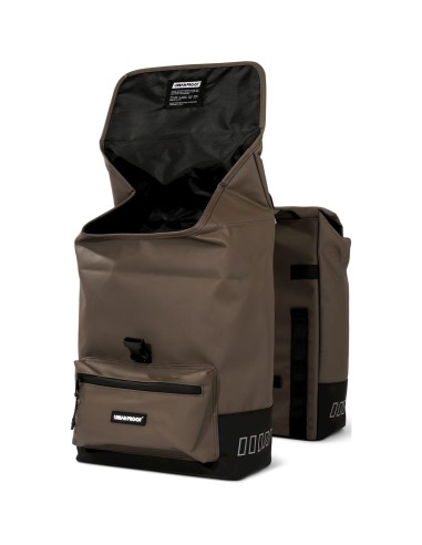Urban Proof fietstas dubbel Cargo bag recycled bruin 38L