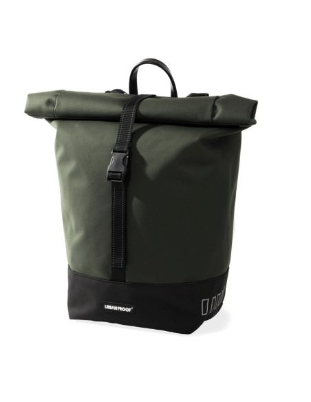 Urban Proof fietstas enkel Rolltop bag recycled groen 20L