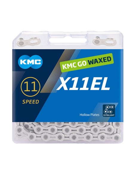 KMC ketting X11EL silver 118s waxed