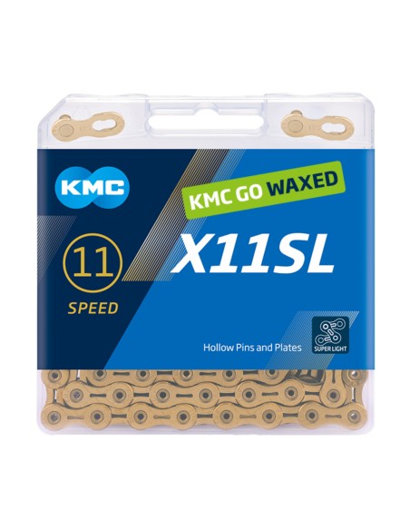 KMC ketting X11SL gold 118s waxed