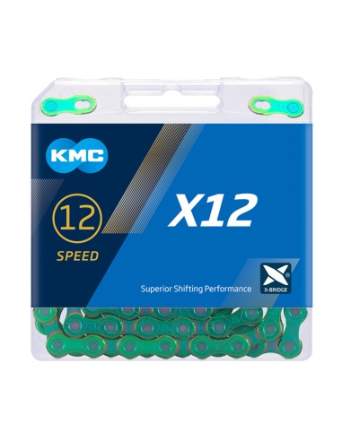 KMC ketting X12 aurora green 126s waxed