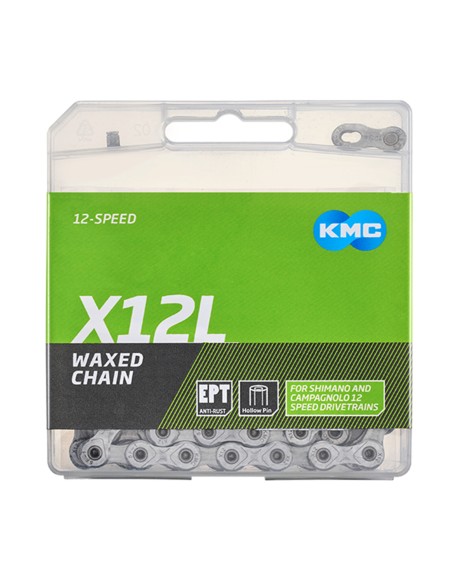 KMC ketting X12L silver 126s waxed