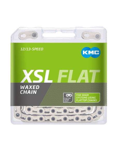 KMC ketting X Flattop SL SRAM 126s waxed silver