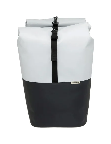 New Looxs fietstas dubbel Nyborg lichtgrijs/zwart 34L