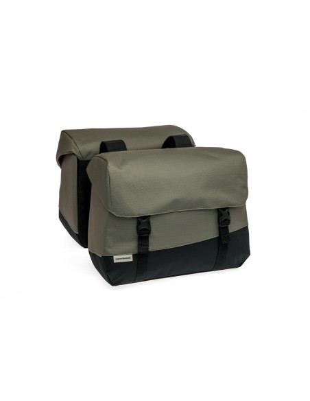New Looxs fietstas dubbel Joli Oslo black/green 37L