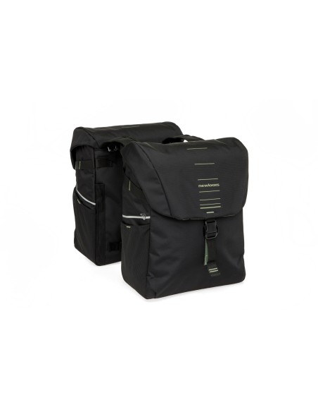New Looxs fietstas dubbel Vigo black green 40L