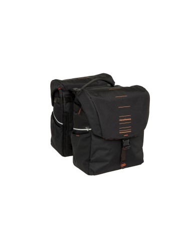 New Looxs fietstas dubbel Vigo black orange Racktime2 40L