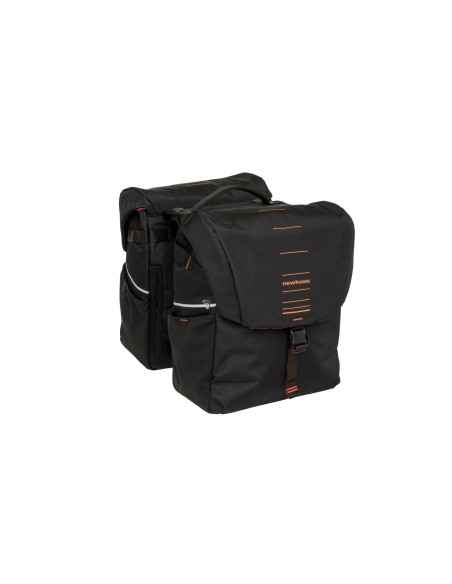New Looxs fietstas dubbel Vigo black orange Racktime2 40L