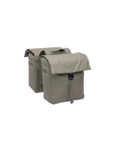 New Looxs fietstas dubbel Leeds taupe 38L