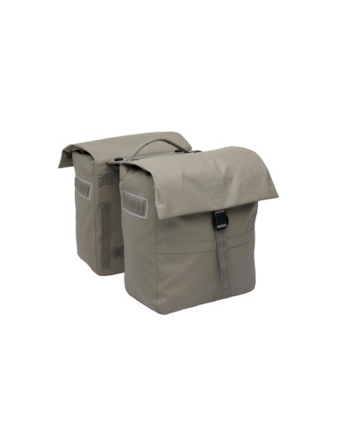 New Looxs fietstas dubbel Leeds taupe MIK 38L