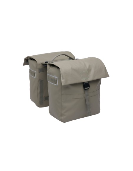 New Looxs fietstas dubbel Leeds taupe MIK 38L