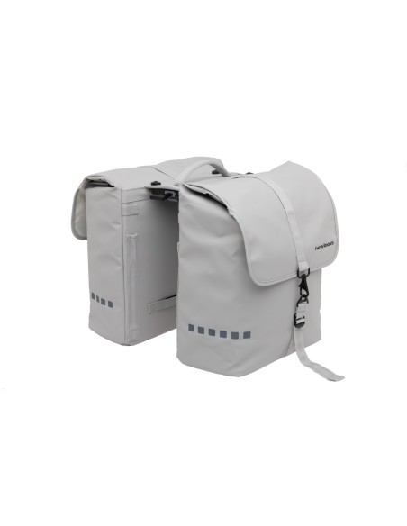 New Looxs fietstas dubbel Odense light grey MIK 2.0 39L