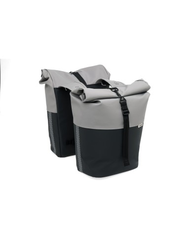 New Looxs fietstas dubbel Nyborg grey/black 34L