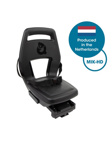 Qibbel achterzitje Junior 6+ MIK-HD Midnight Black -zwart