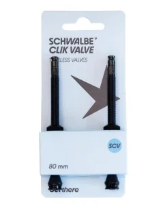 Schwalbe clik valve tubeless ventiel set 80mm