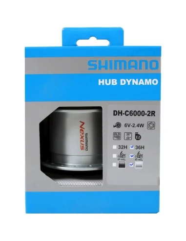 Shimano dynamonaaf 6v 2,4w DH-C6000 RB zilver