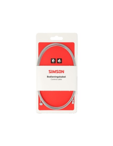 Simson rem binnenkabel rvs 2.35m 2 nippels ton/peer