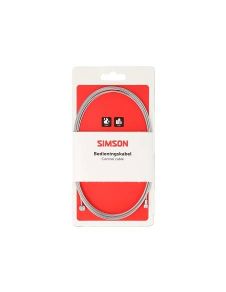 Simson rem binnenkabel rvs 2.35m 2 nippels ton/peer